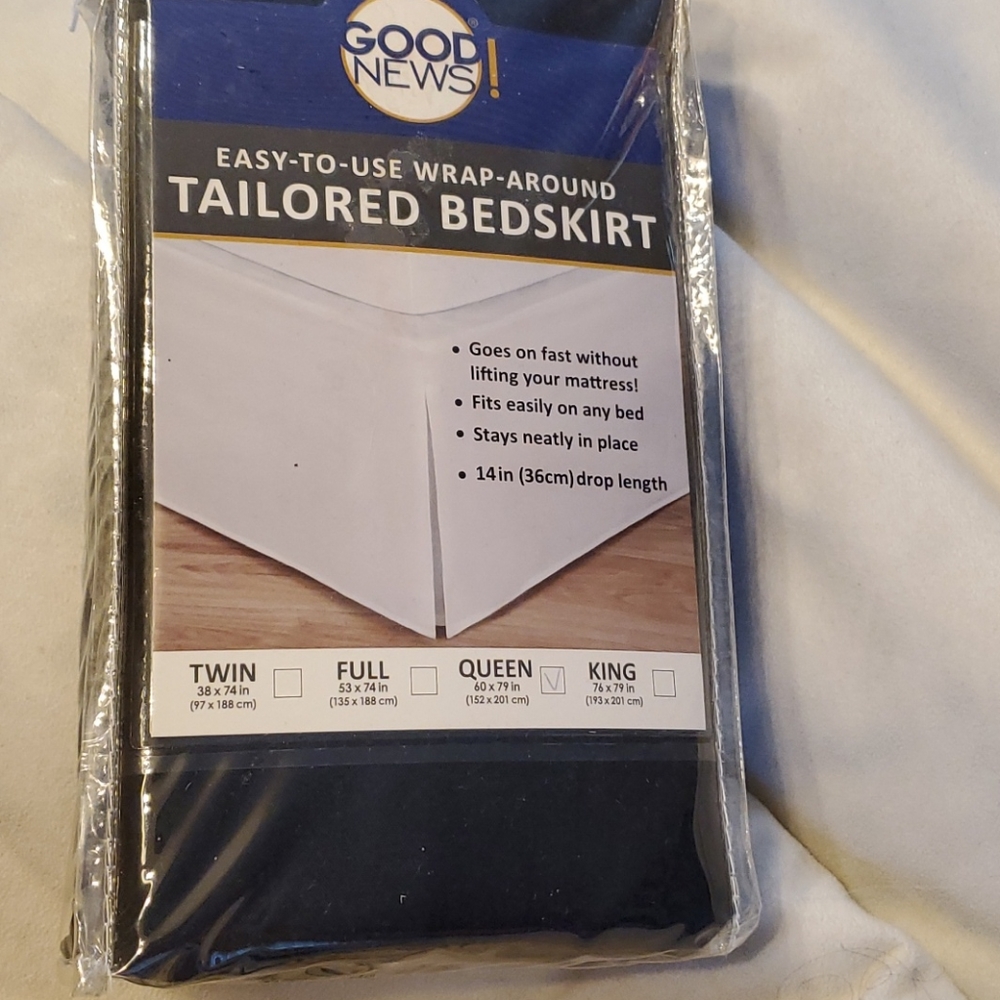 Tailored Bedskirt size Queen in color black